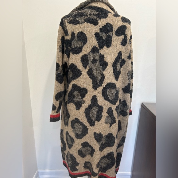 JOSEPH A - Open Cardigan Leopard Print Size M - Picture 2 of 9